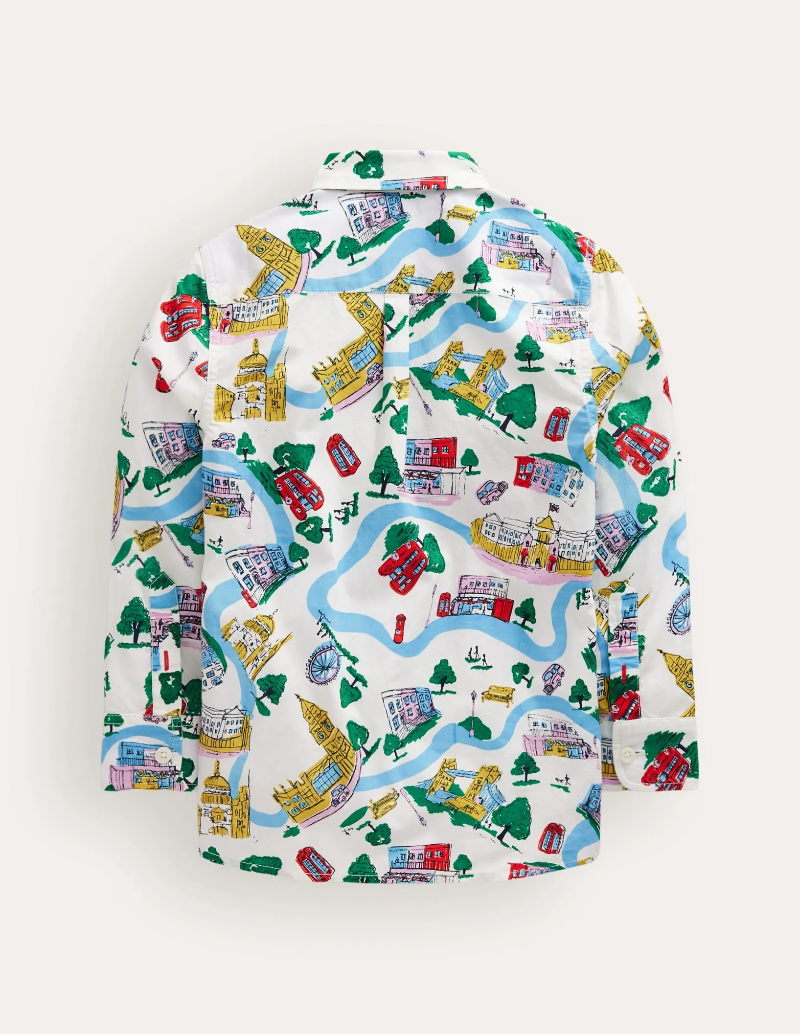Printed Cotton Shirt-Multi London Town