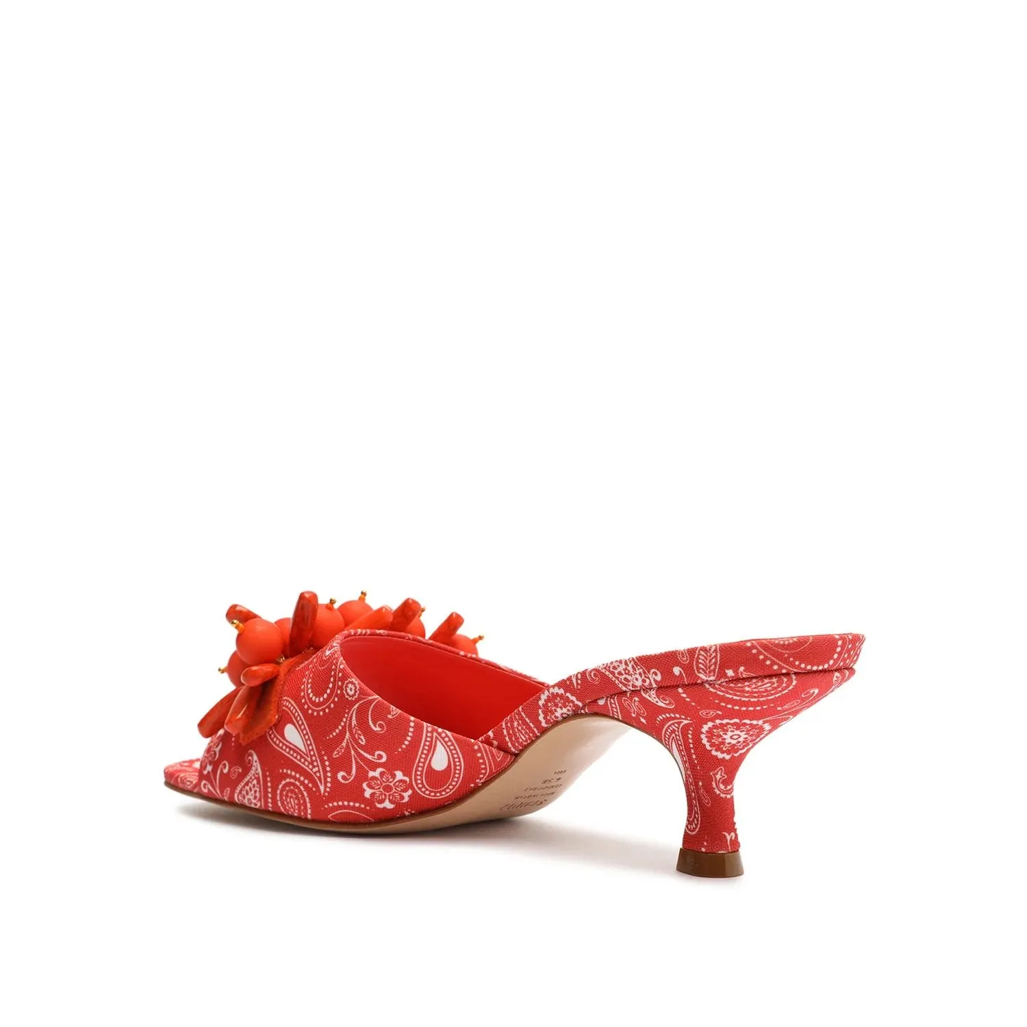 Problem-solving Toe Heel Open Outstanding Schutz Squared Dethalia Coral Kitten Embellished On Sandals Slip