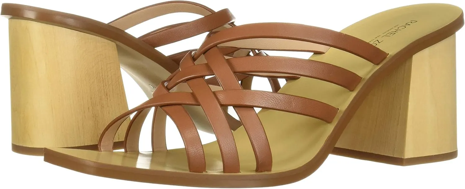 RACHEL ZOE Women's Kate Peep Toe Mule Heeled Sandal