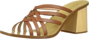 RACHEL ZOE Women's Kate Peep Toe Mule Heeled Sandal