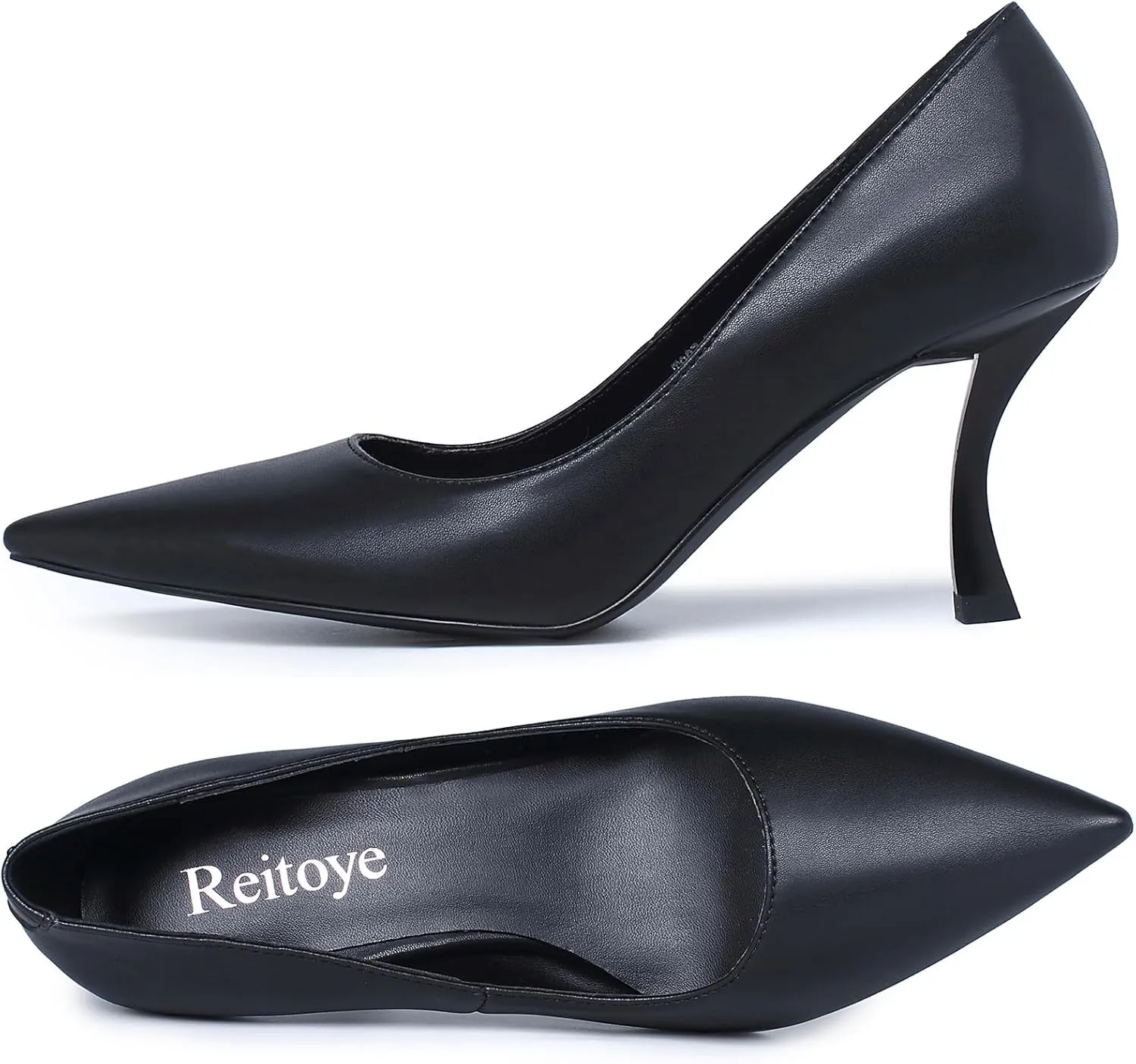 Reitoye Women's Stiletto High Heel Pumps Sexy Pointed Toe Dress Pump Heels