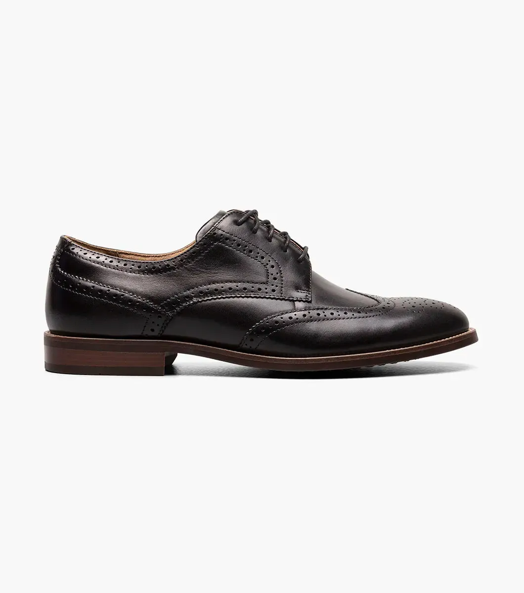 Rucci Wingtip Oxford-Black | Florsheim