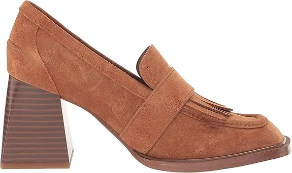 Sam VIP-only deal Leather Edelman Brown Privacy-protected Frontier Heeled Squared Block On Toe Quinly Pumps Slip