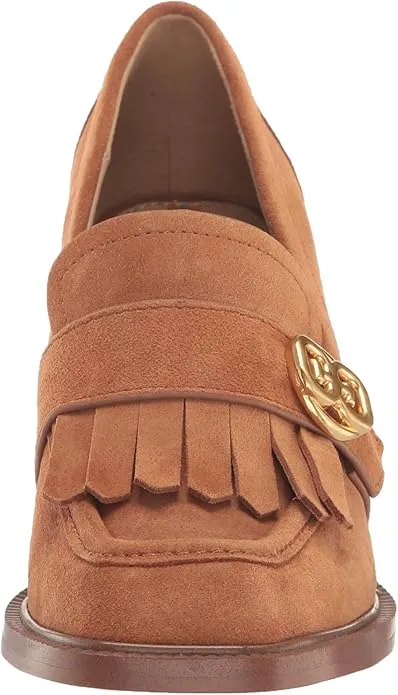Sam VIP-only deal Leather Edelman Brown Privacy-protected Frontier Heeled Squared Block On Toe Quinly Pumps Slip
