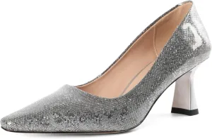 SAMMITOP Womens Kitten Heel Pumps Square Toe Comfortable Low Heels 2.5 Inch Office Work Dress Pump Shoes