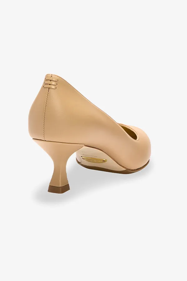 Sarah Flint Perfect Kitten Pump 50 :: Sand Calf