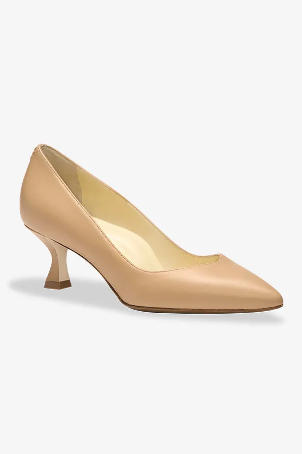 Sarah Flint Perfect Kitten Pump 50 :: Sand Calf