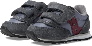 Saucony Jazz Hook & Loop Sneaker (Toddler/Little Kid) Grey/Dark Red 4 Toddler M