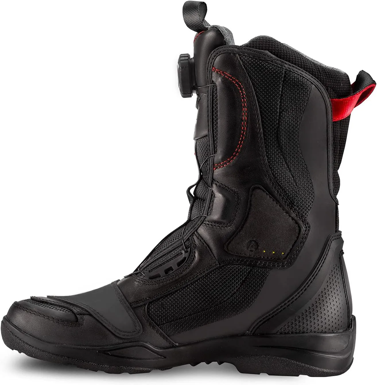 SHIMA STRATO LADY Motorcycle Boots for Women - Vented, Reinforced Lightweight Long Biker Riding Boots with ATOP Fast-Closure System, Ankle Protection, Non-slip Sole, Reflective Panels (Black, 7)