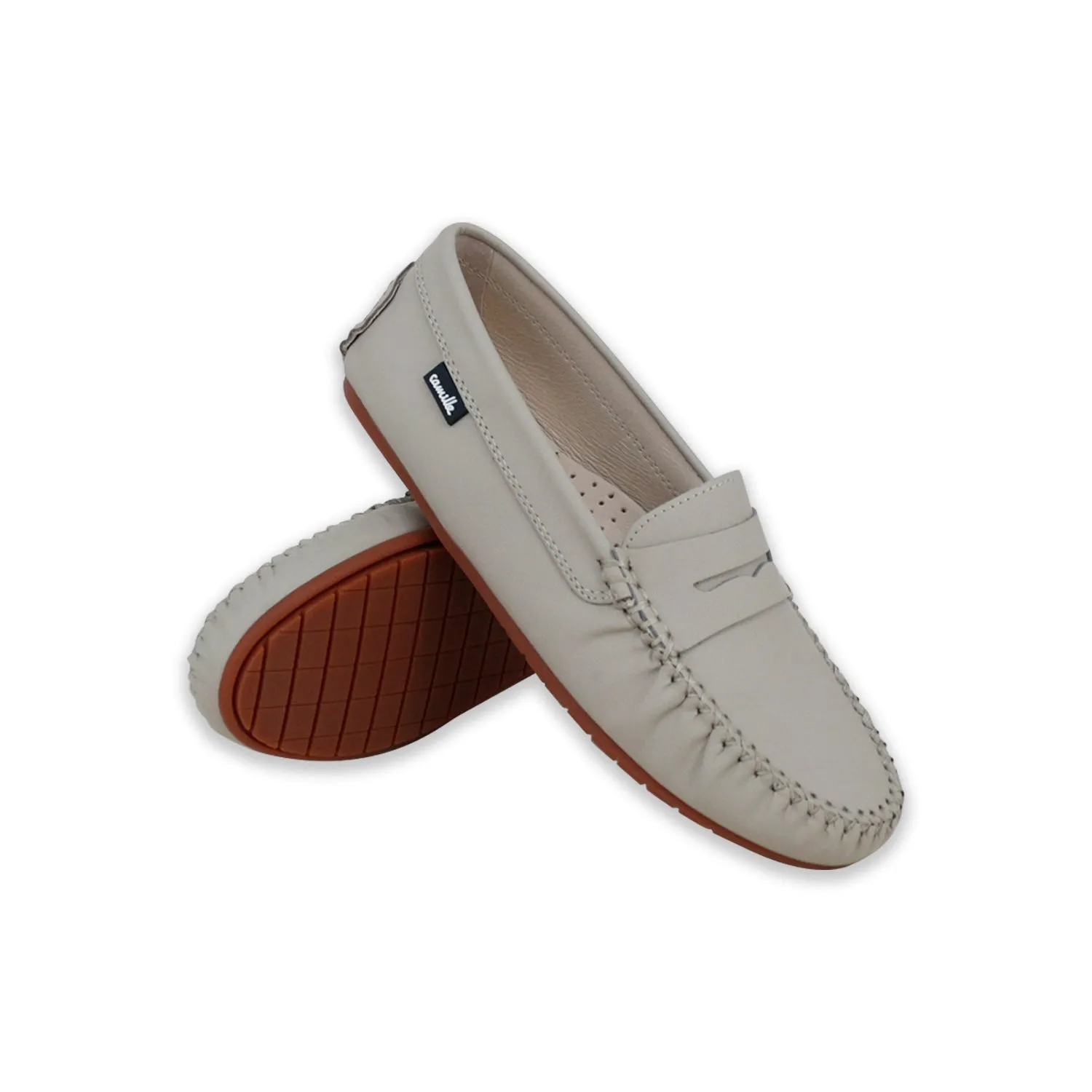 shoes basic stella loafer - stone