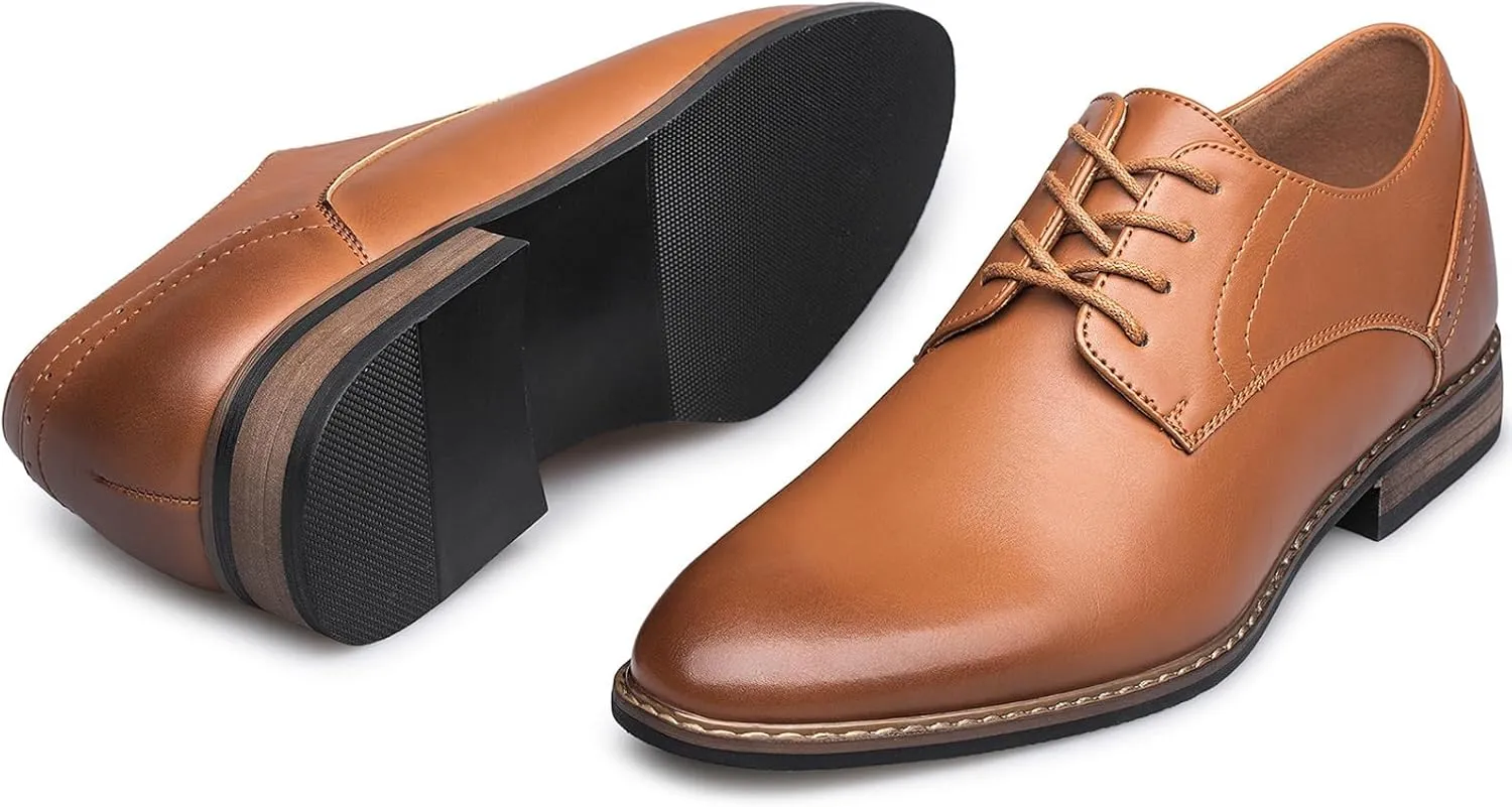SILENTCARE Men's Oxford Formal Dress Shoes Business Comfortable Classic Lace Up Shoes