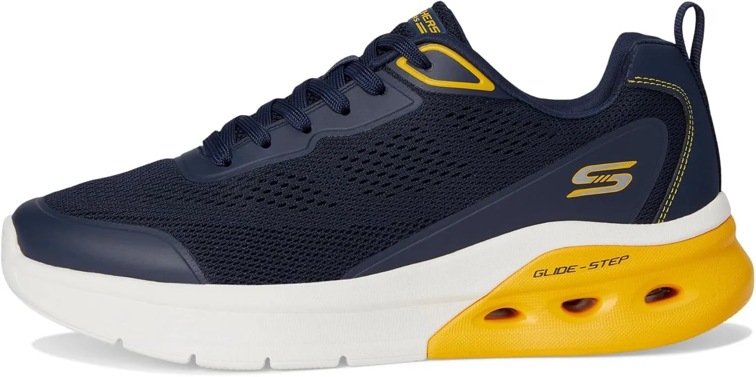Skechers Men's Bobs Glide Step Arc Waves 2.0-Class Rank Sneaker