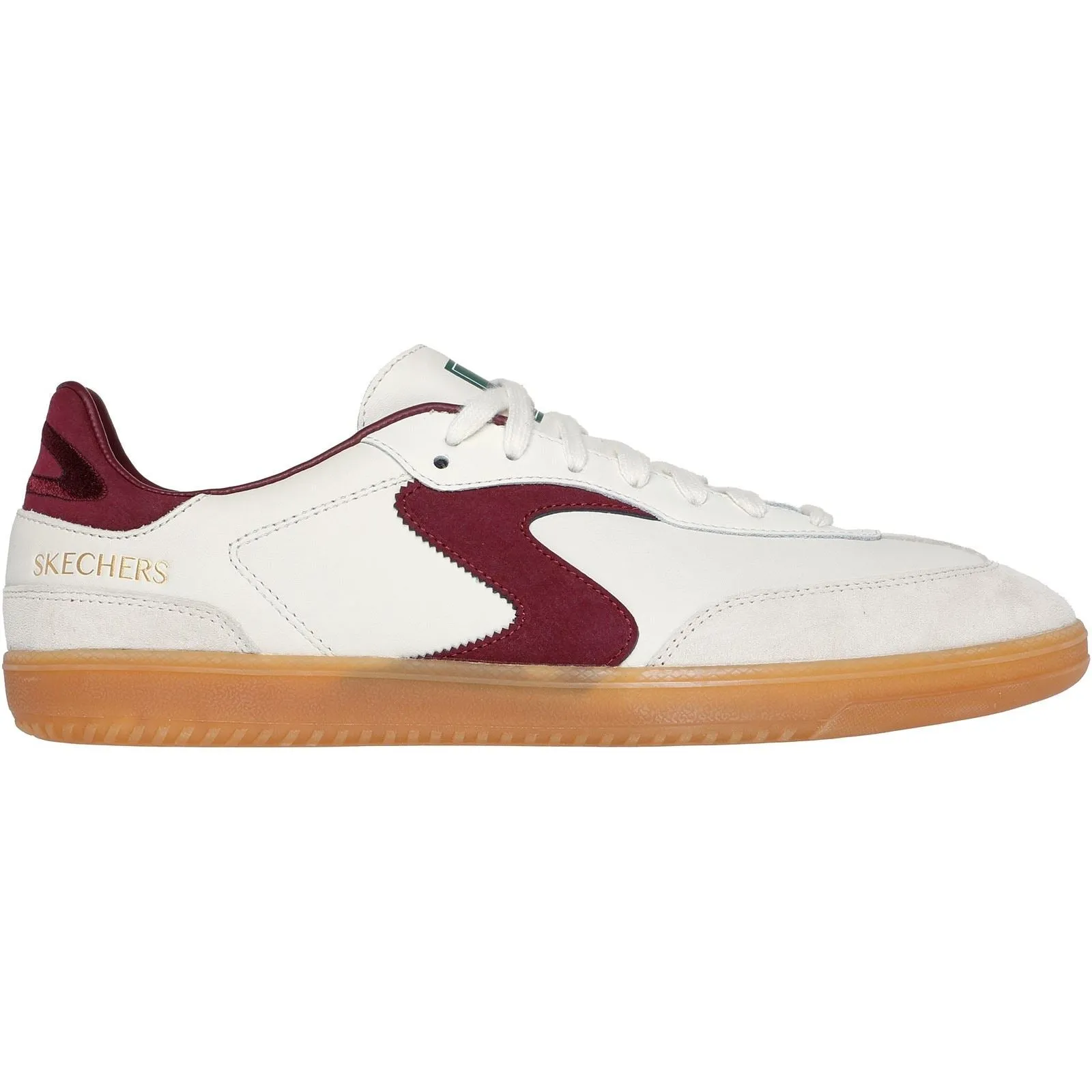 Skechers Men's Hotshot Pyke Trainer in Natural/Burgundy