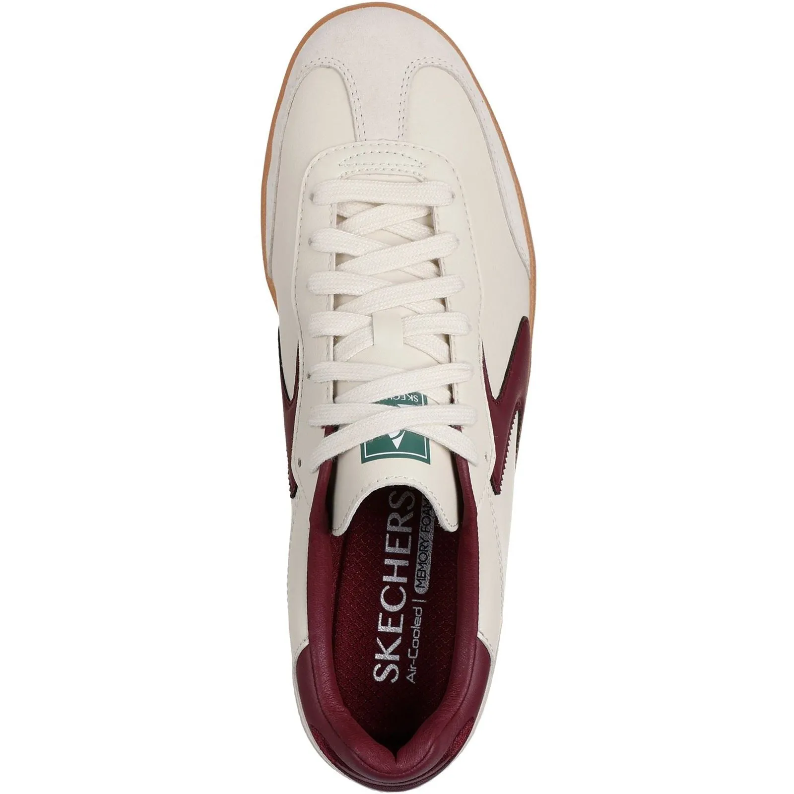 Skechers Men's Hotshot Pyke Trainer in Natural/Burgundy