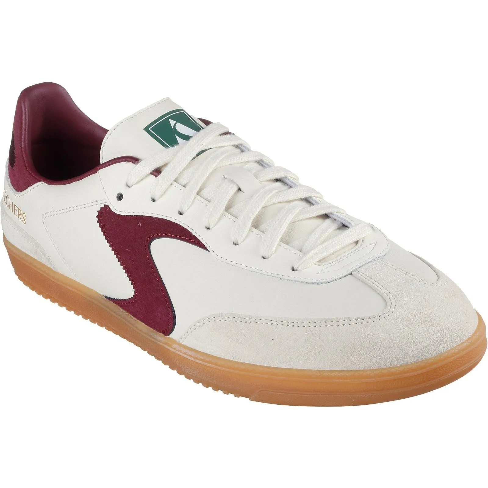 Skechers Men's Hotshot Pyke Trainer in Natural/Burgundy