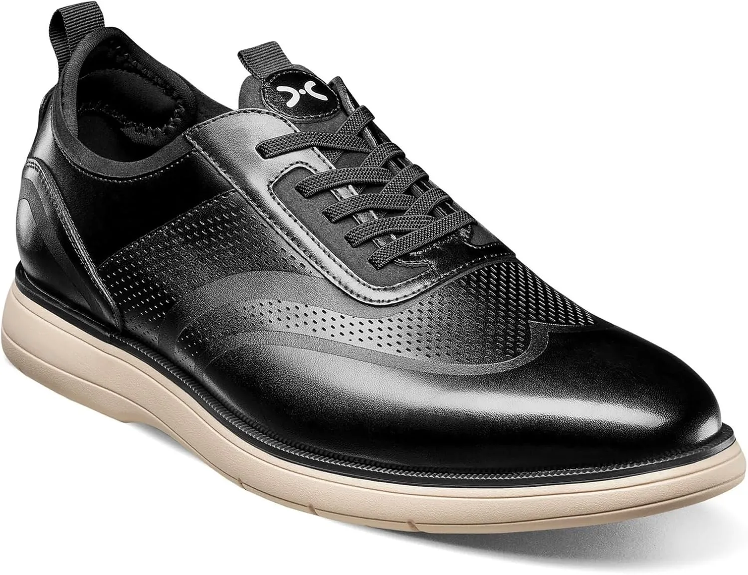 Stacy Adams Men's Edgewood Wingtip Elastic Lace Oxford