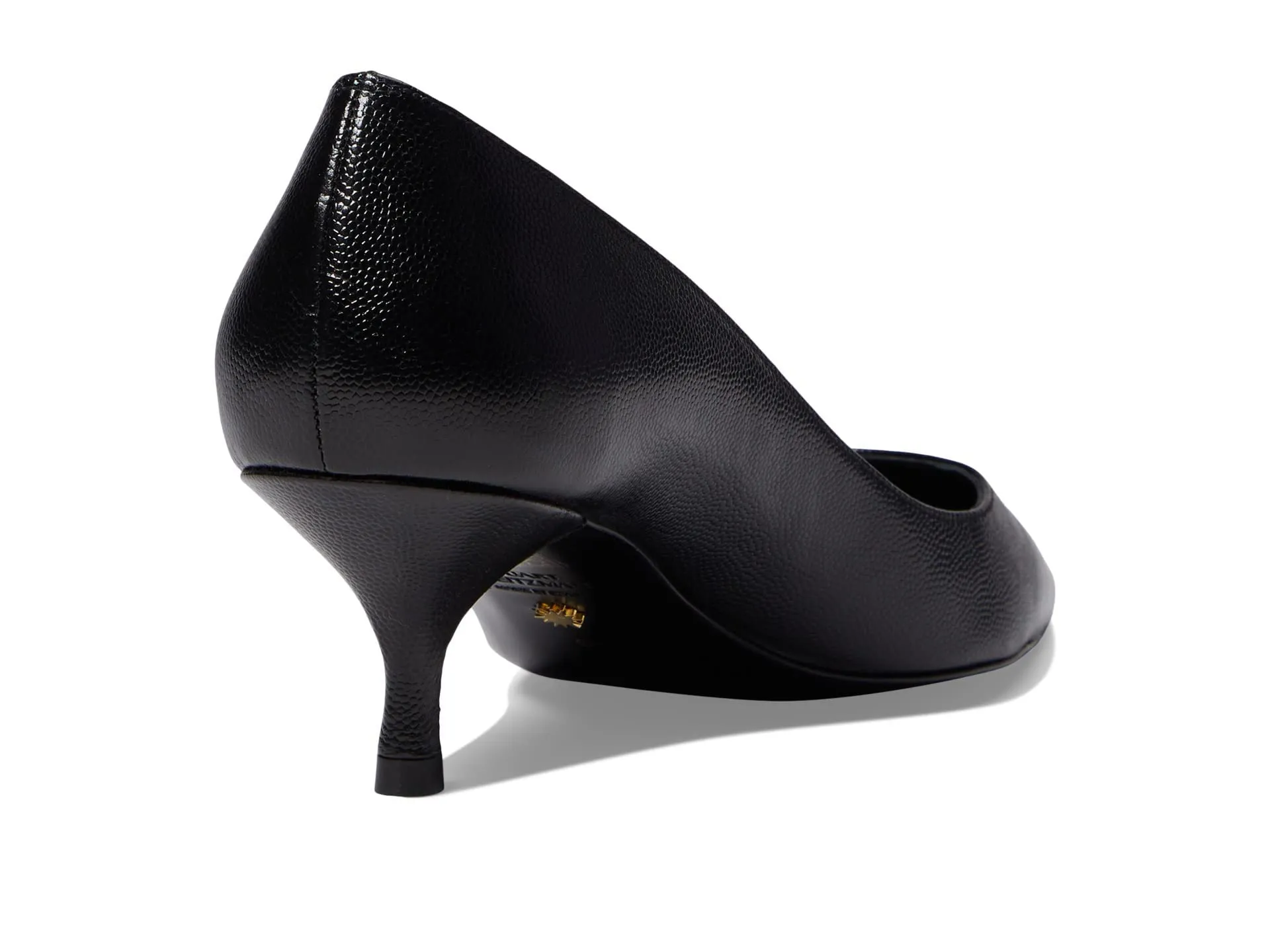 Stuart Weitzman Women's Stuart Kitten Pump, Black, 7.5