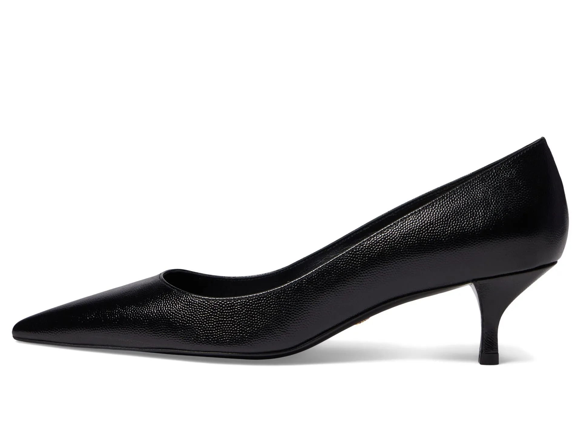 Stuart Weitzman Women's Stuart Kitten Pump, Black, 7.5