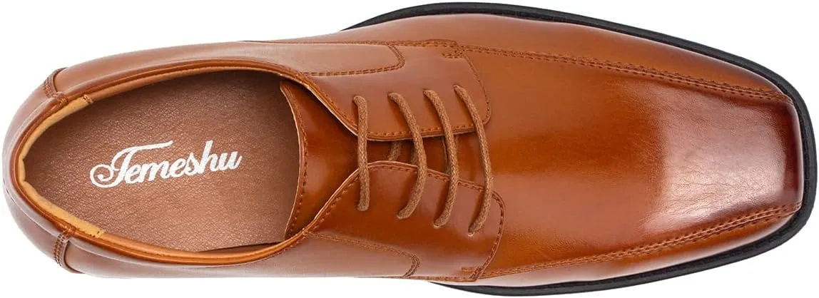 Temeshu Men's Oxford Classic Dress Shoes Casual Business Formal Lace up Shoes Lightweight DS11
