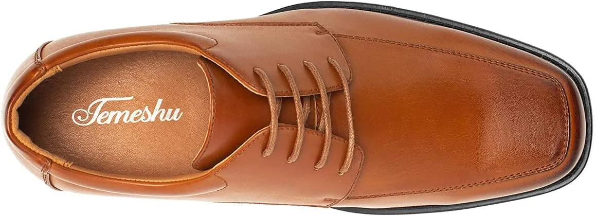 Temeshu Men's Oxford Classic Dress Shoes Casual Business Formal Lace up Shoes Lightweight DS11