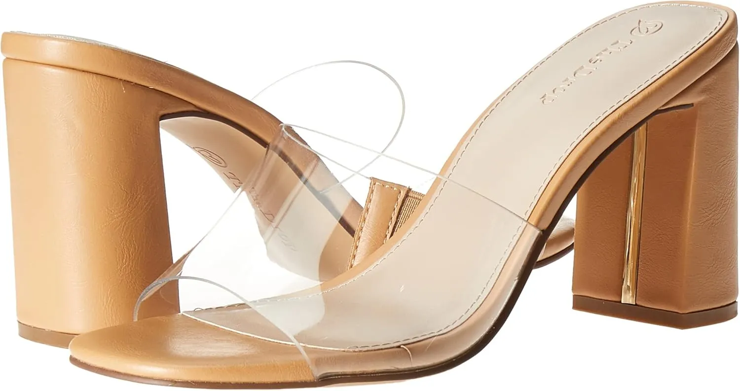 The Drop Women's Pattie High Block-Heeled Mule Sandal
