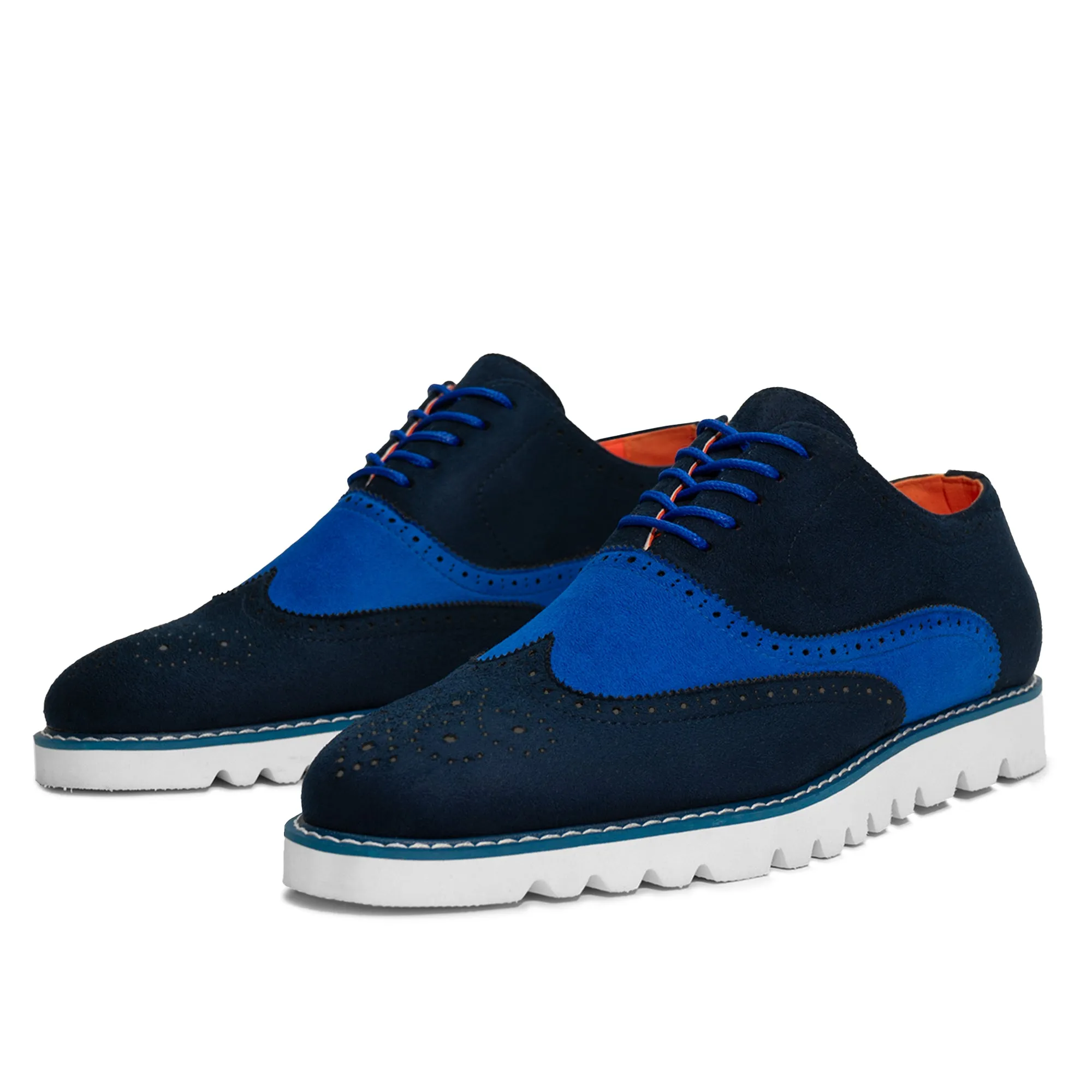 The Paragon TAYNO Suede Lace Up Wingtip Oxford Sneaker