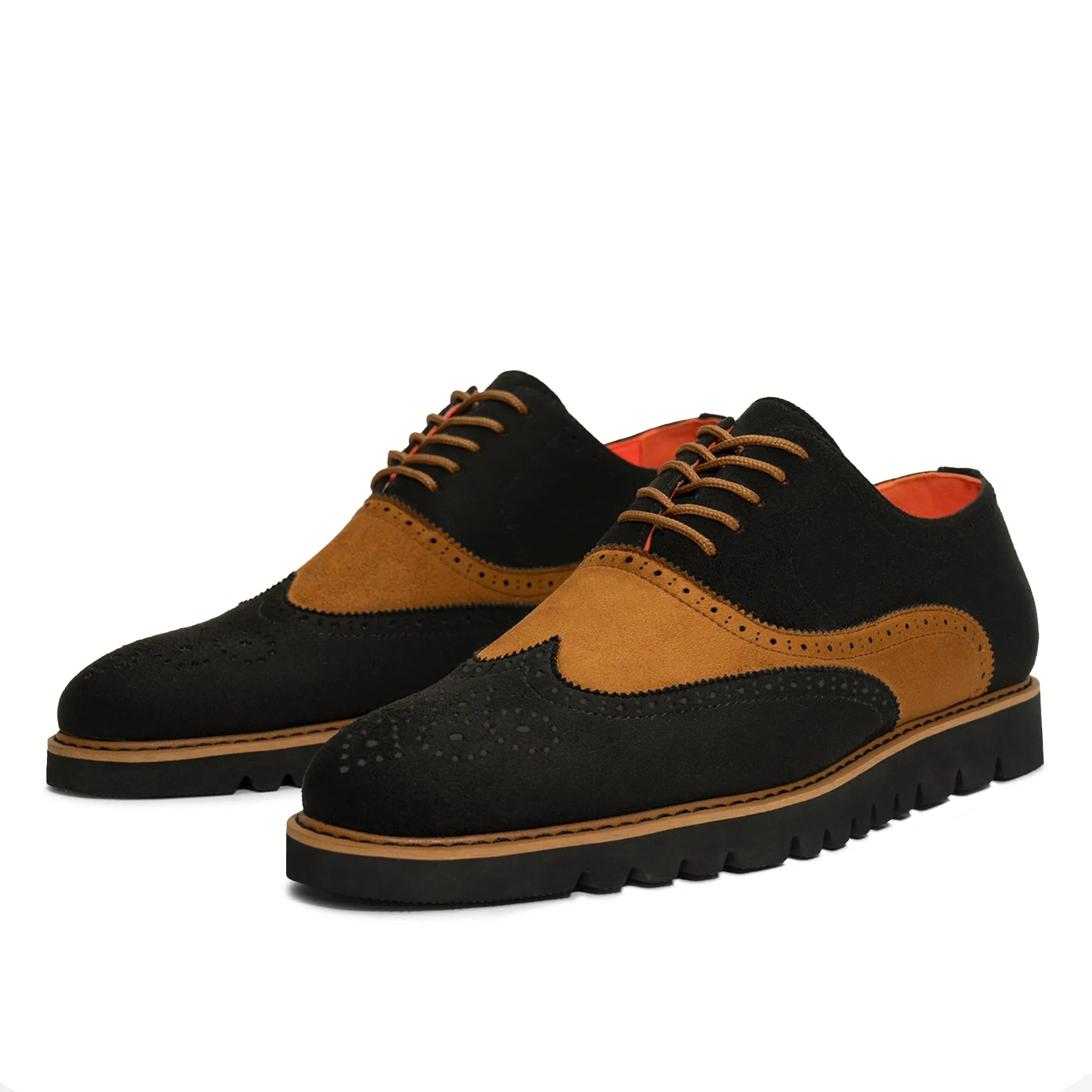 The Paragon TAYNO Suede Lace Up Wingtip Oxford Sneaker