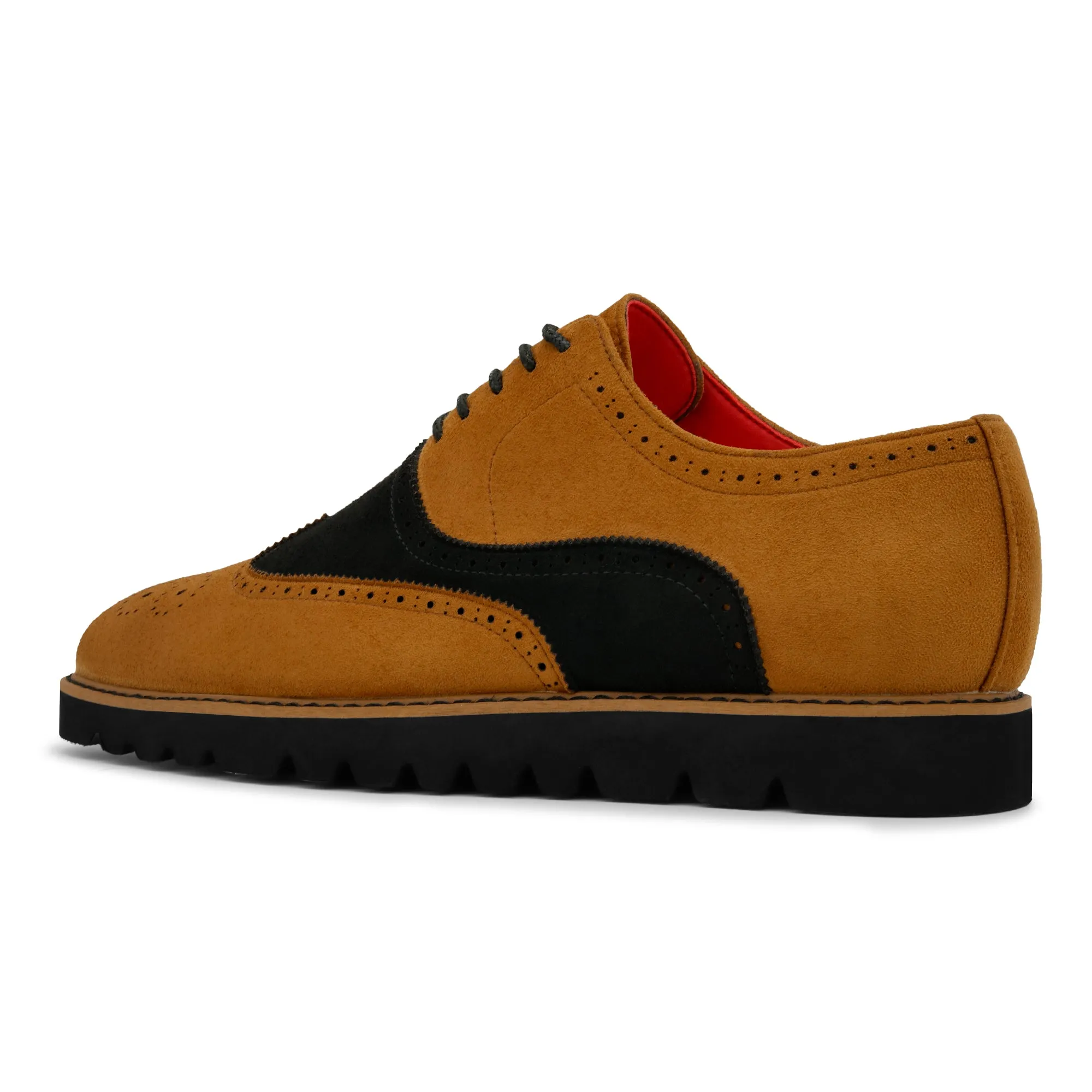 The Paragon TAYNO Suede Lace Up Wingtip Oxford Sneaker