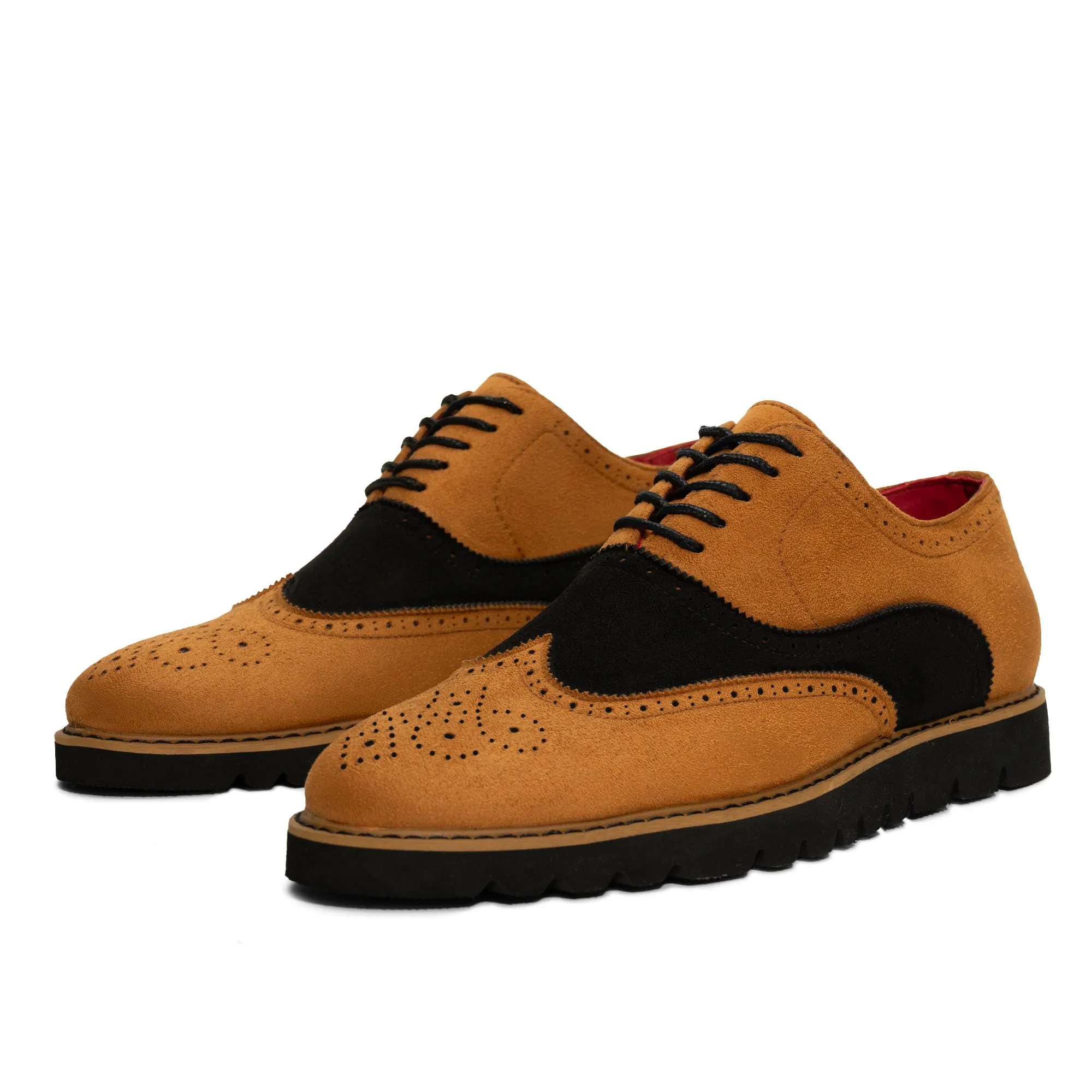 The Paragon TAYNO Suede Lace Up Wingtip Oxford Sneaker