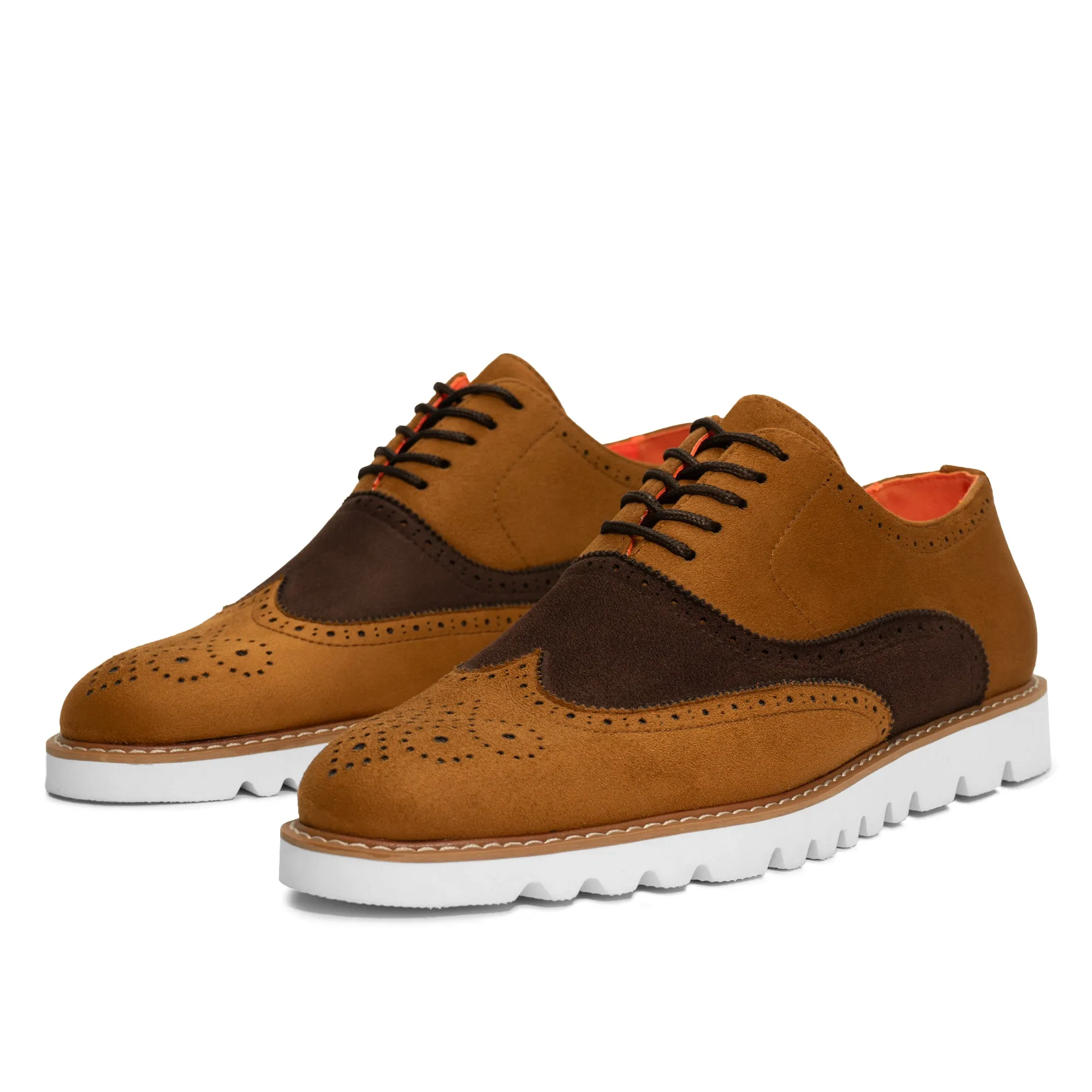 The Paragon TAYNO Suede Lace Up Wingtip Oxford Sneaker