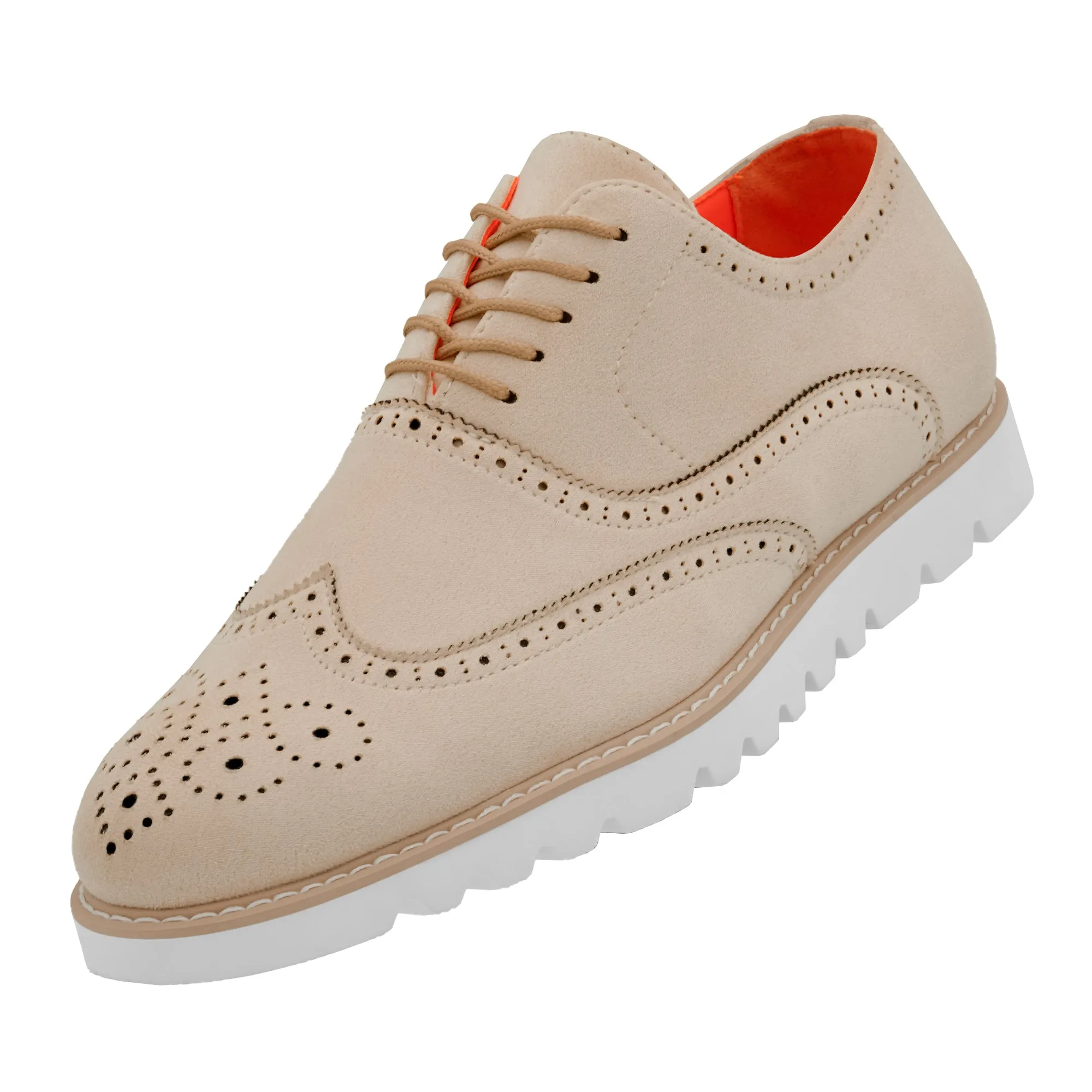 The Paragon TAYNO Suede Lace Up Wingtip Oxford Sneaker