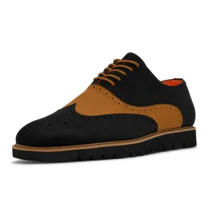 The Paragon TAYNO Suede Lace Up Wingtip Oxford Sneaker