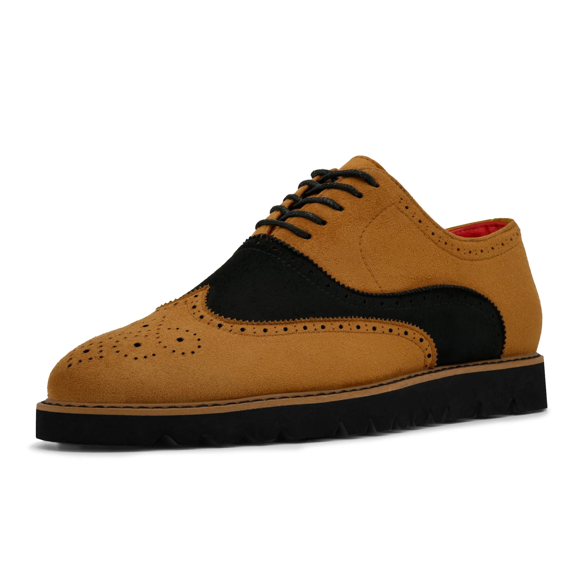 The Paragon TAYNO Suede Lace Up Wingtip Oxford Sneaker