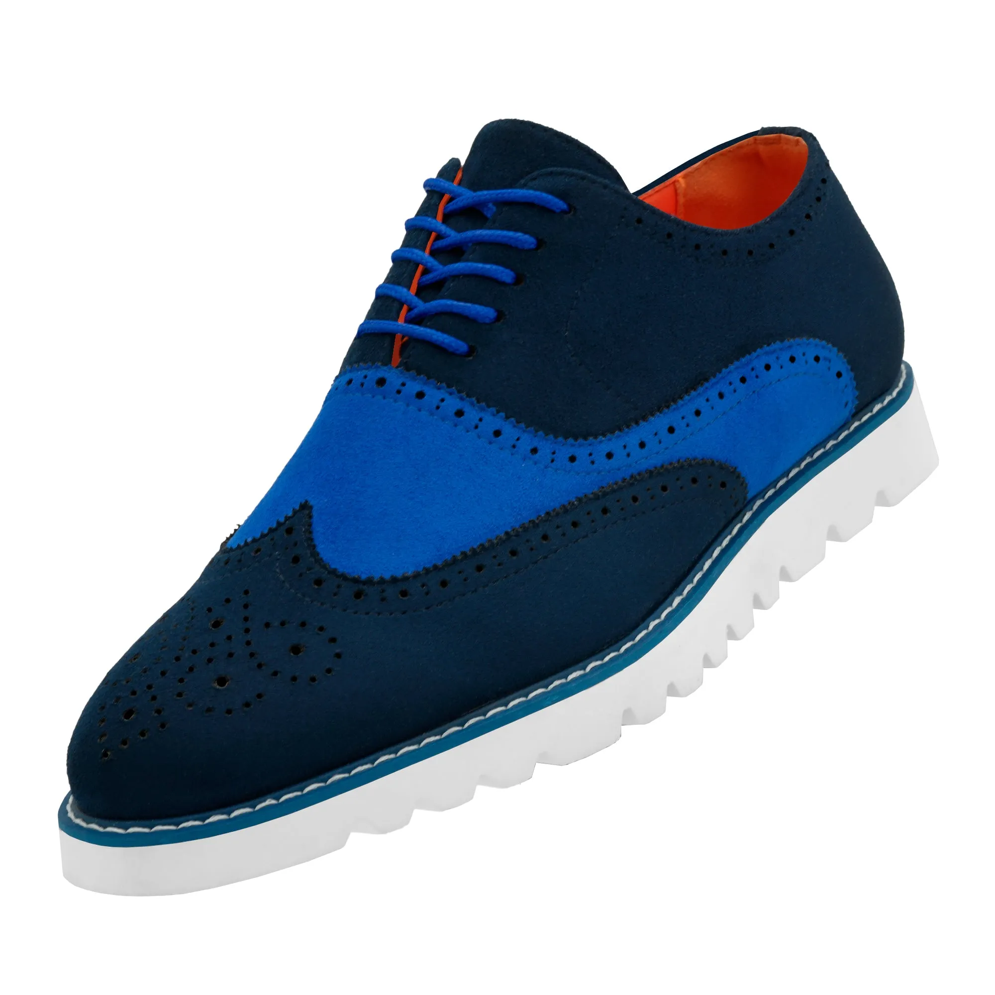 The Paragon TAYNO Suede Lace Up Wingtip Oxford Sneaker