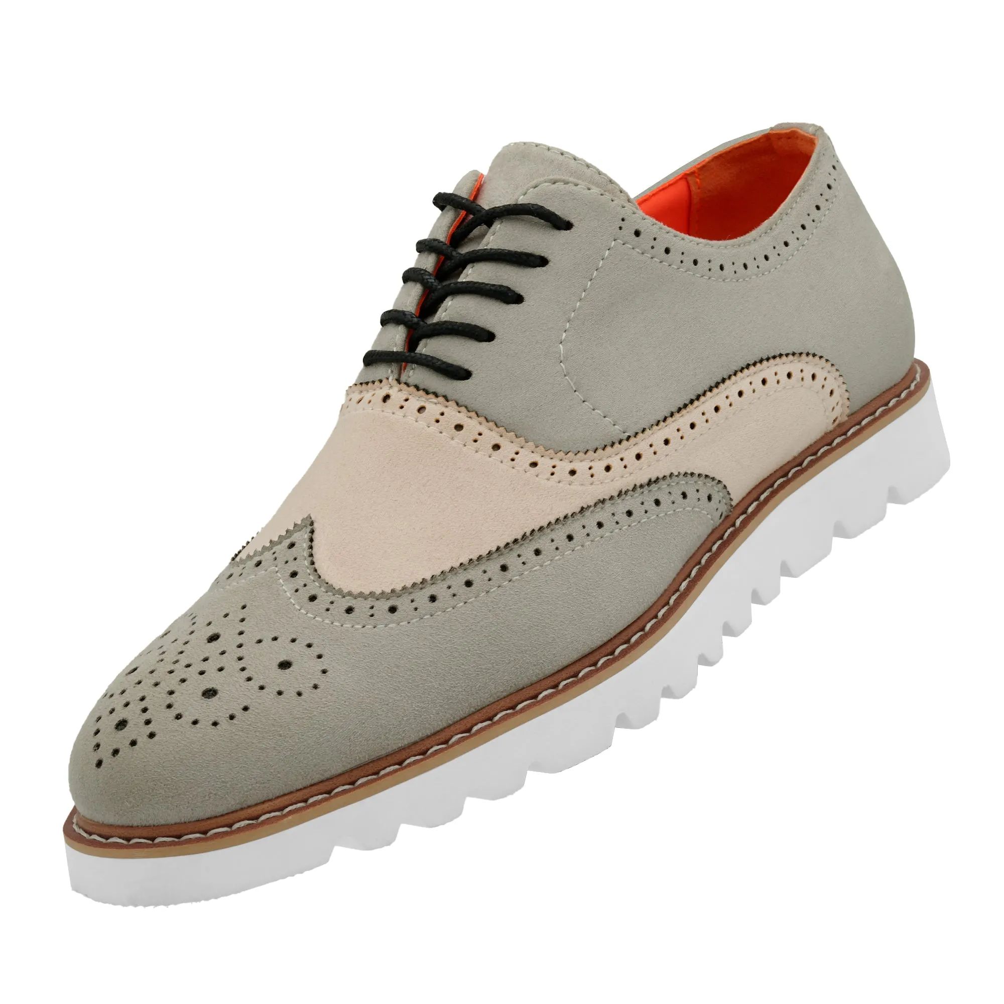 The Paragon TAYNO Suede Lace Up Wingtip Oxford Sneaker