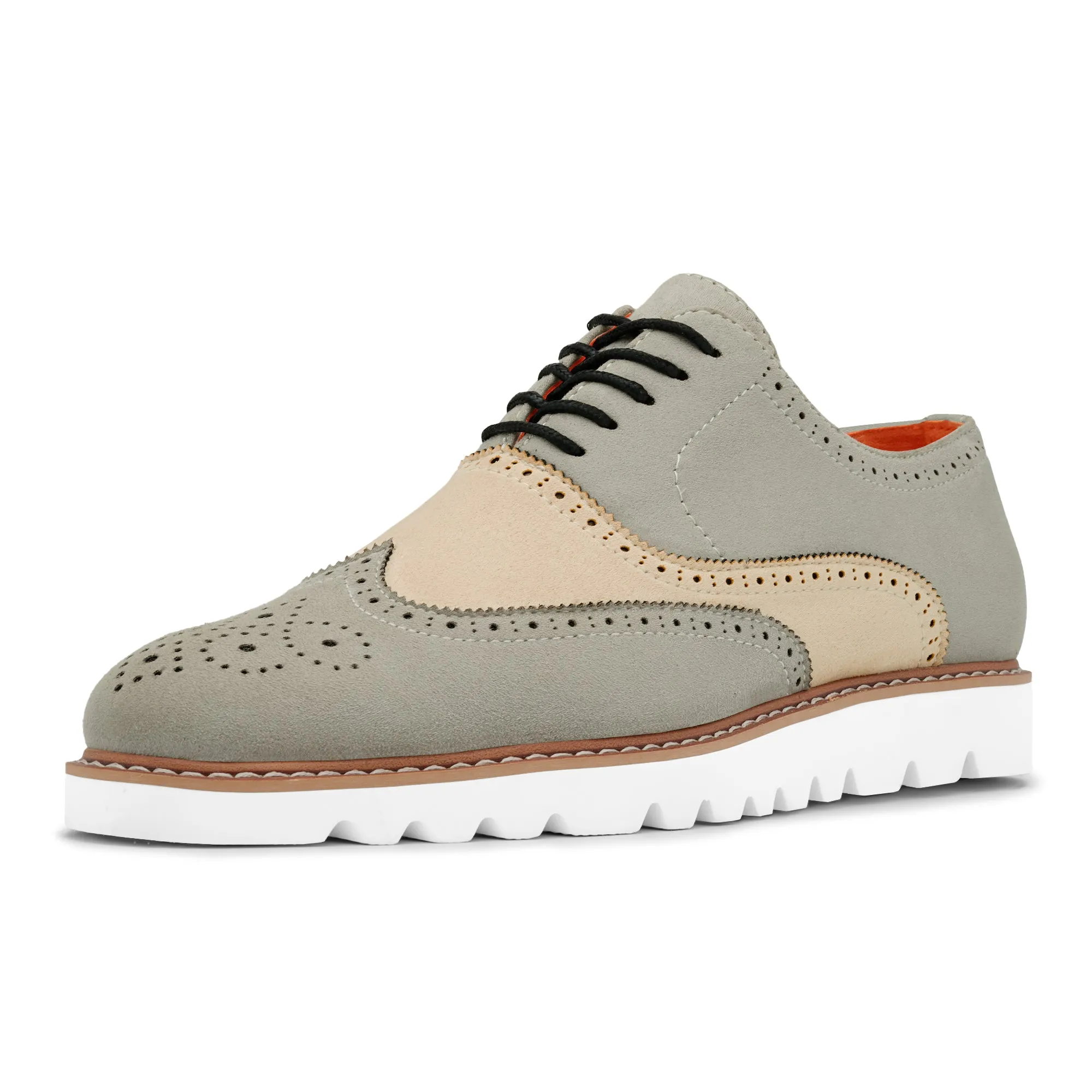 The Paragon TAYNO Suede Lace Up Wingtip Oxford Sneaker