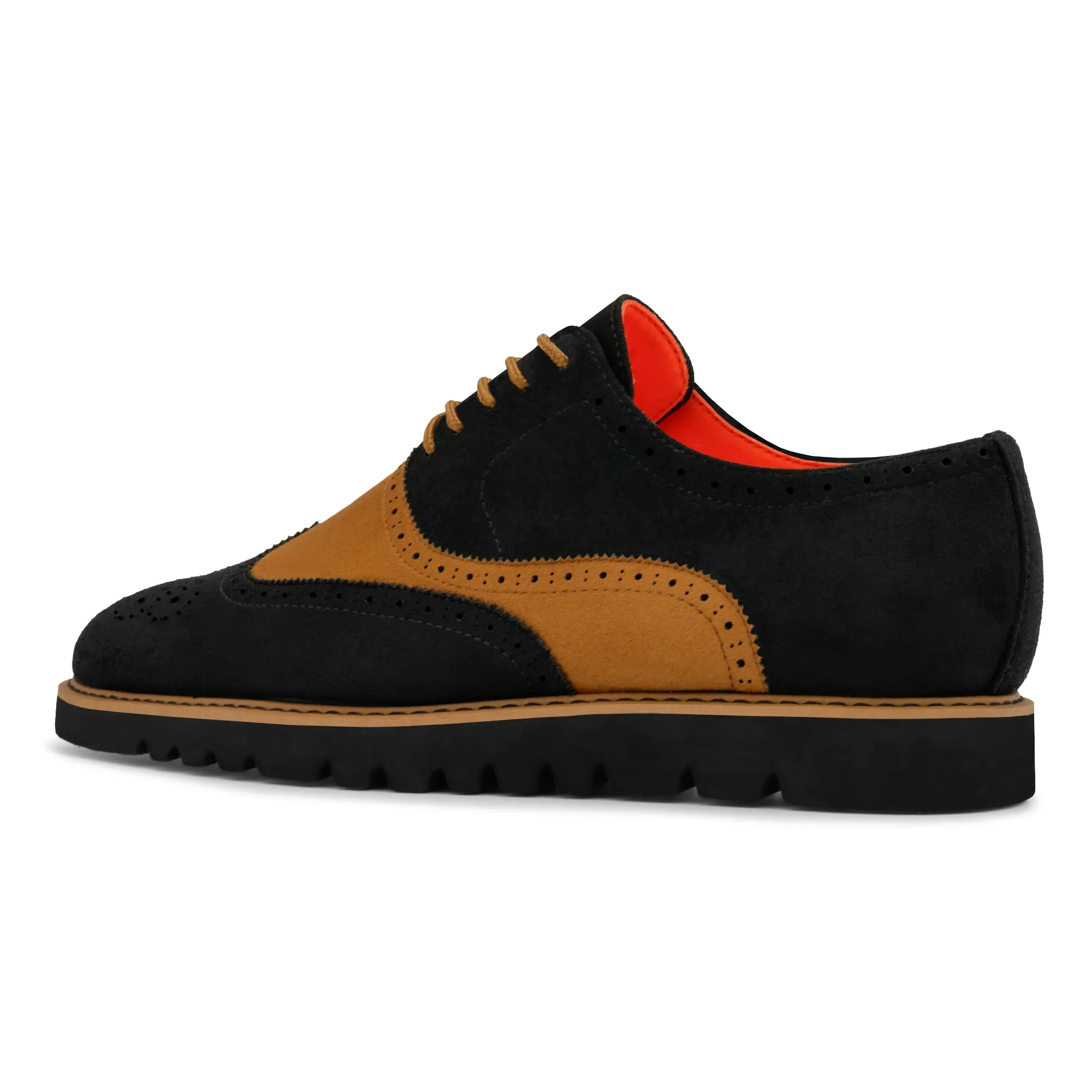 The Paragon TAYNO Suede Lace Up Wingtip Oxford Sneaker