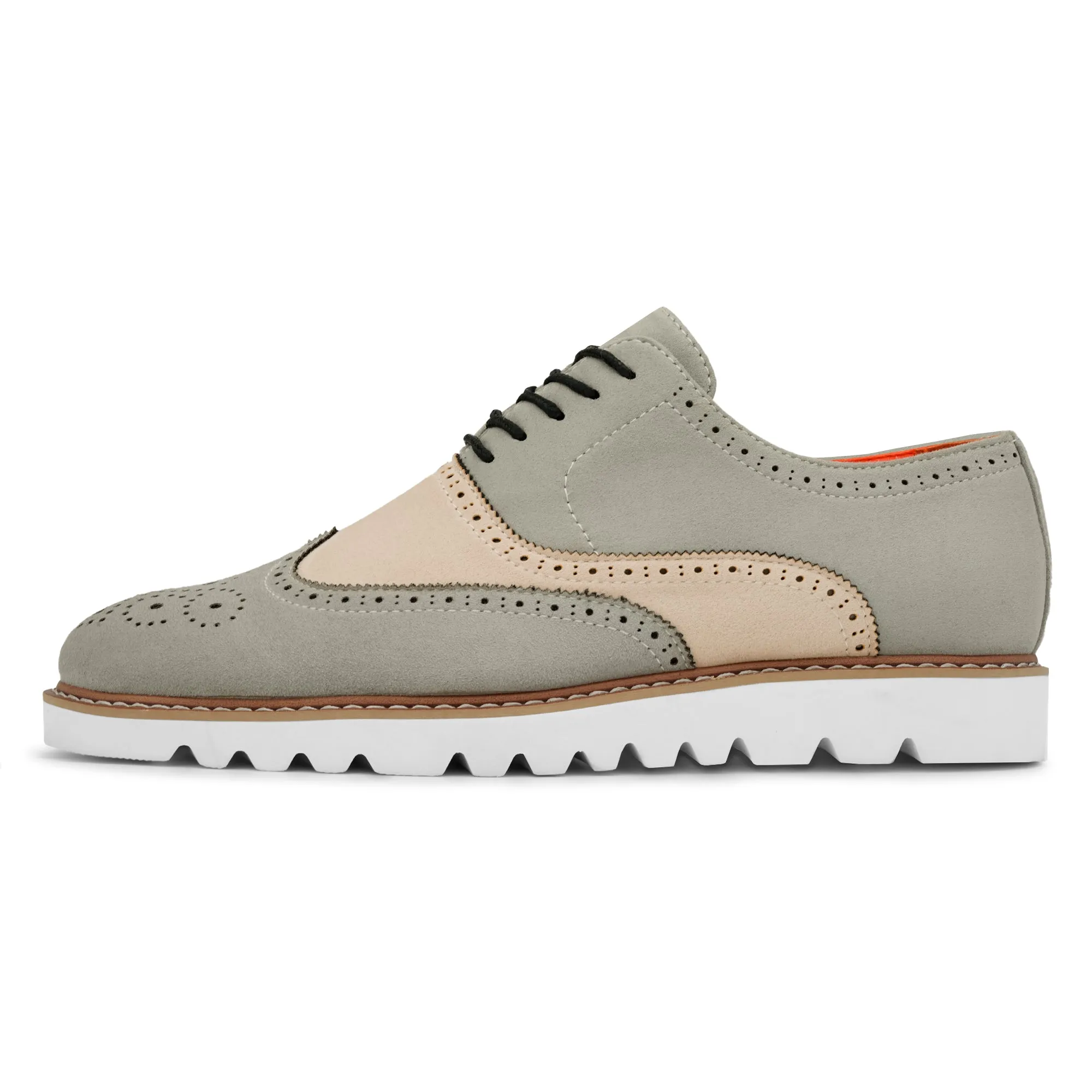 The Paragon TAYNO Suede Lace Up Wingtip Oxford Sneaker