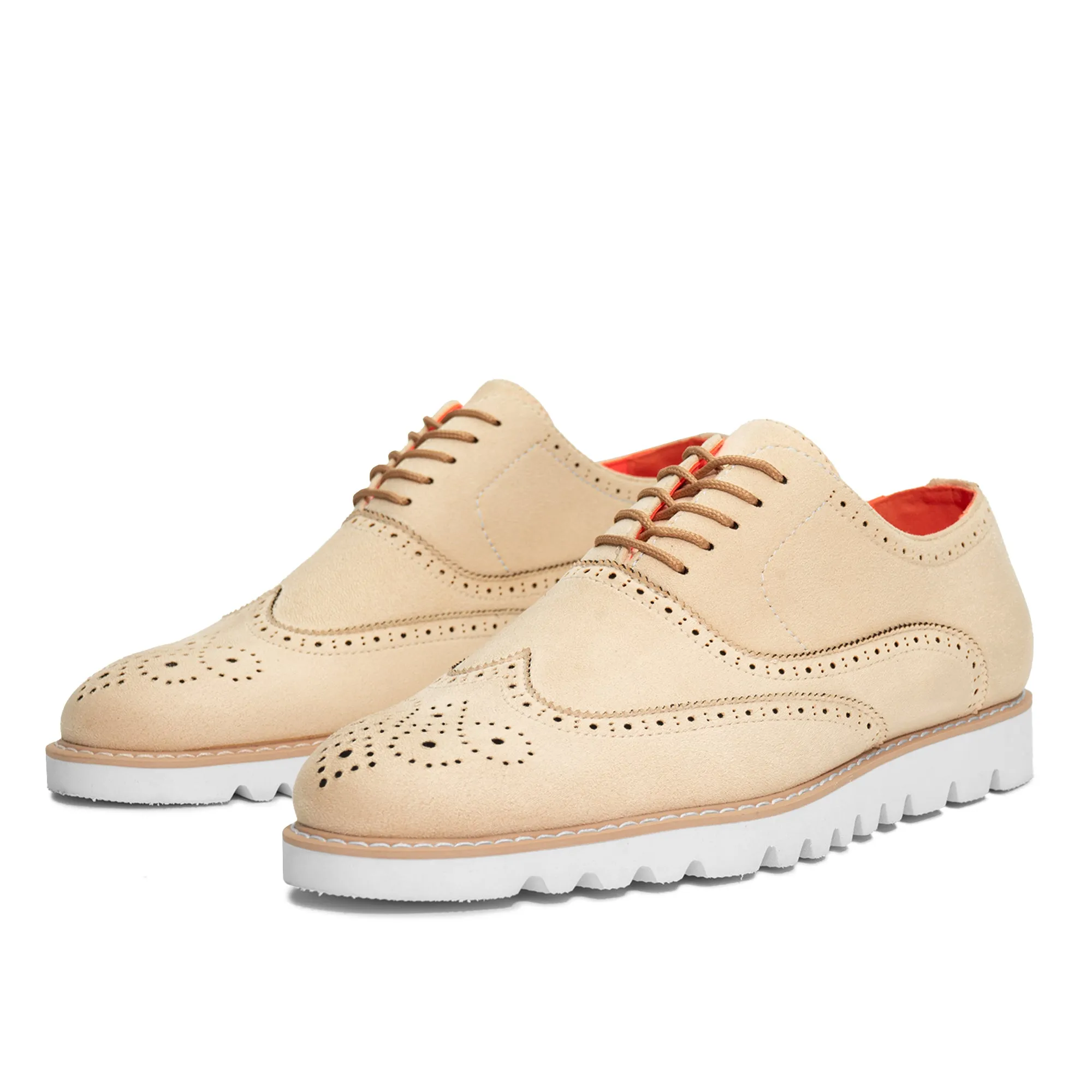 The Paragon TAYNO Suede Lace Up Wingtip Oxford Sneaker