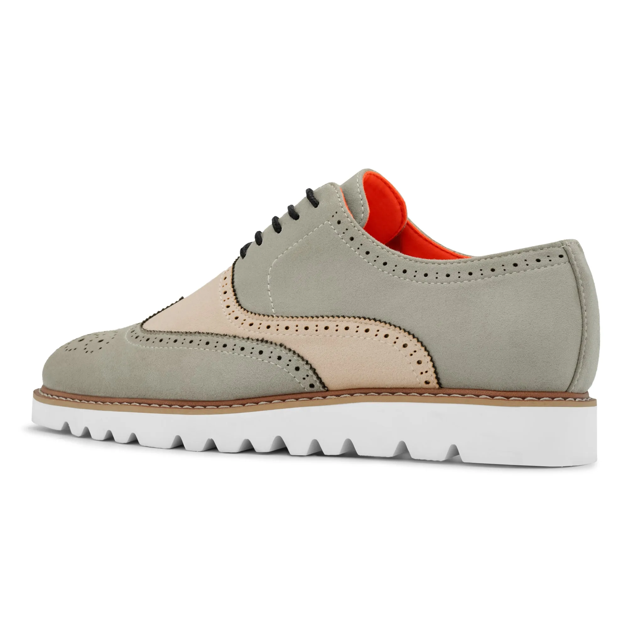 The Paragon TAYNO Suede Lace Up Wingtip Oxford Sneaker