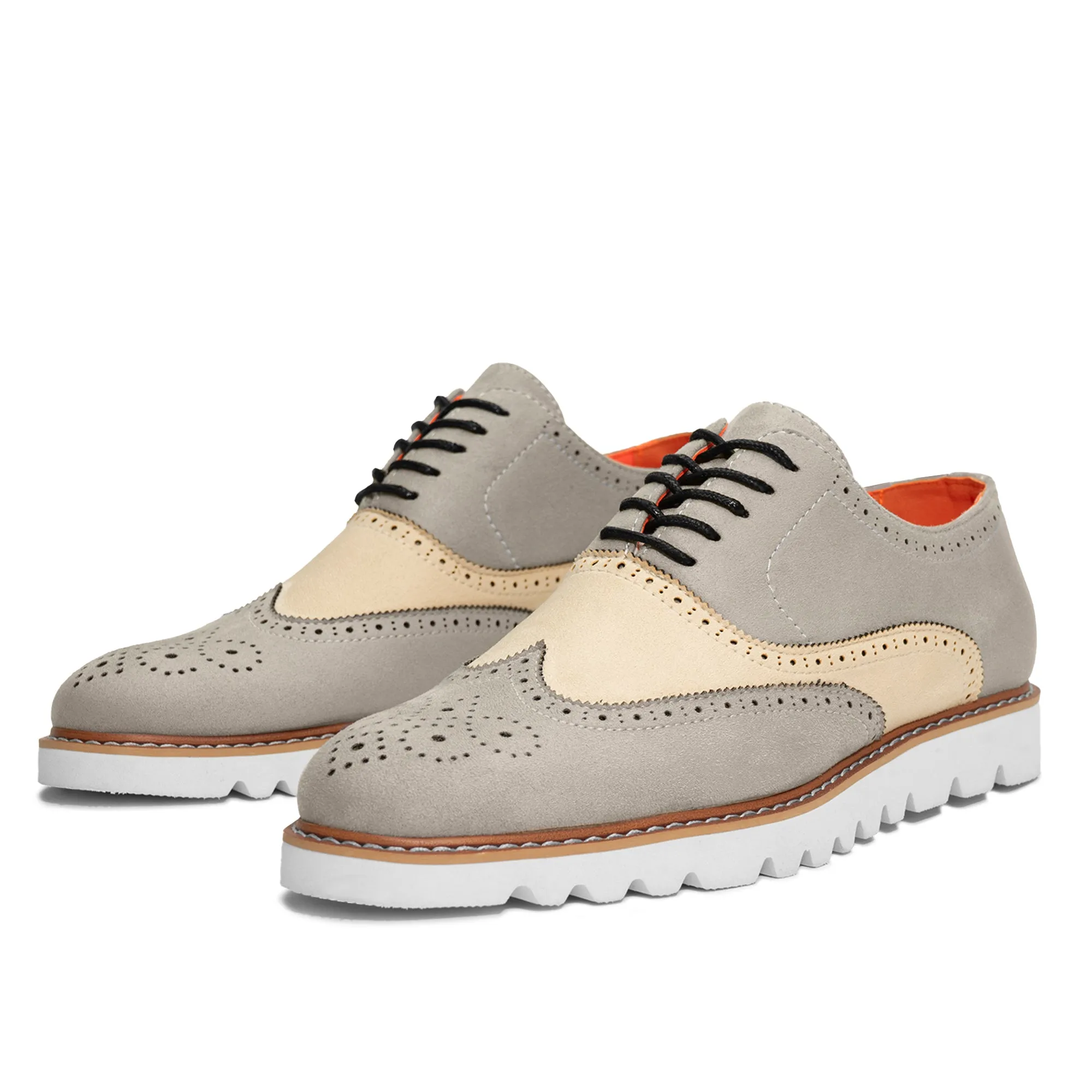 The Paragon TAYNO Suede Lace Up Wingtip Oxford Sneaker