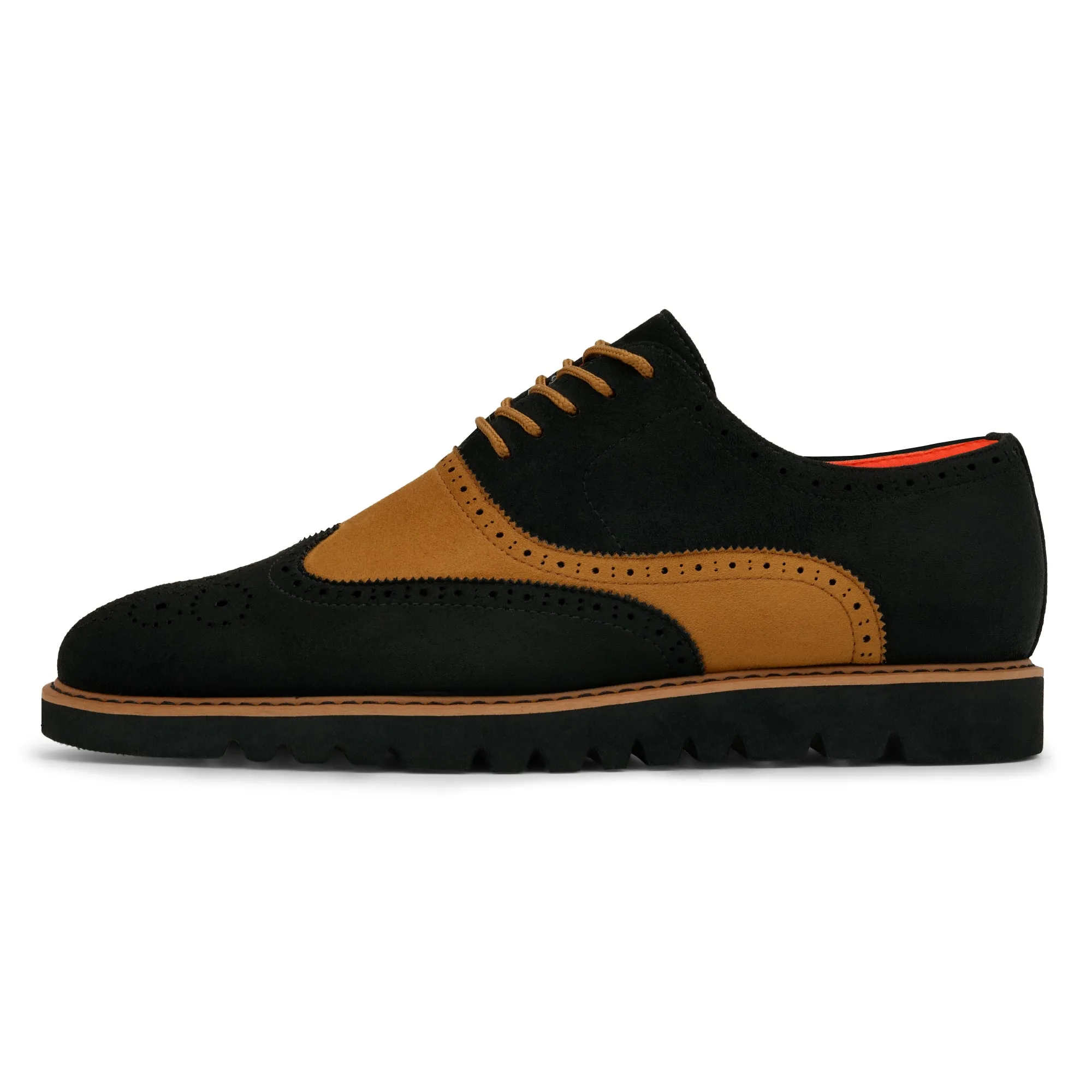 The Paragon TAYNO Suede Lace Up Wingtip Oxford Sneaker