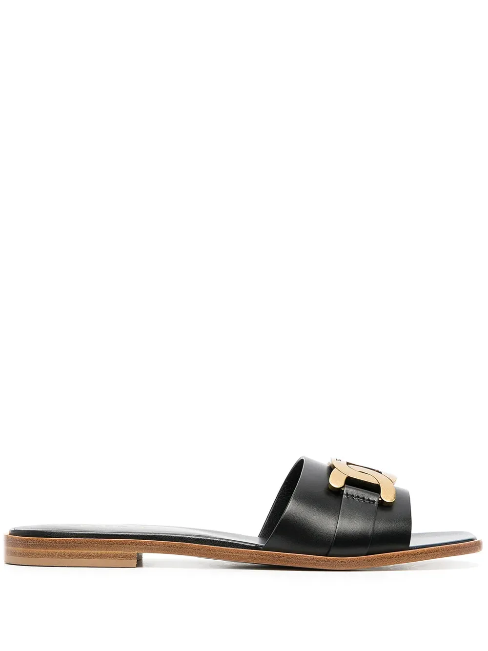 Tod's Fascia Catena Sandal Black