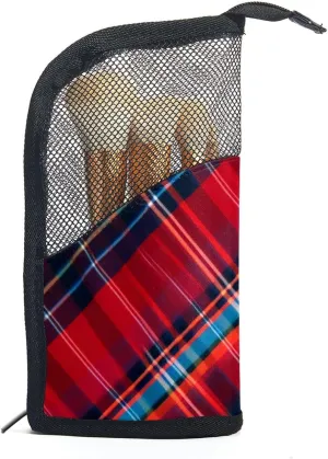 Travel Makeup Bag,Travel Toiletry Bag for Women,Classic Stripe Red Plaid,Cosmetic Travel Bag