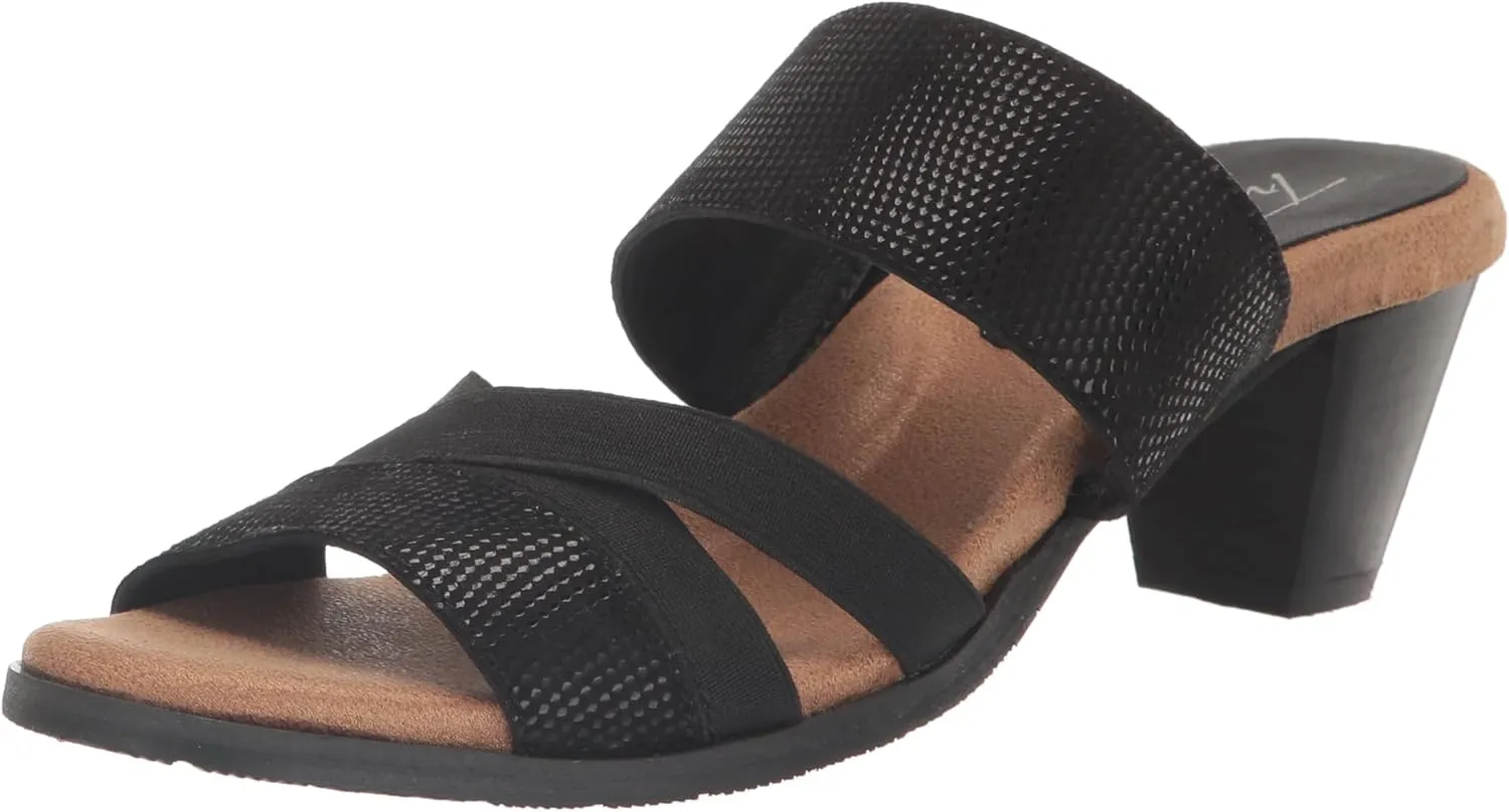 Trotters Women's Sandal Mule, BLK Mini DOT, 9 X-Wide