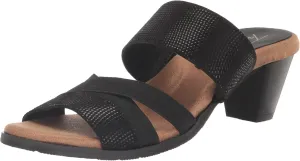 Trotters Women's Sandal Mule, BLK Mini DOT, 9 X-Wide