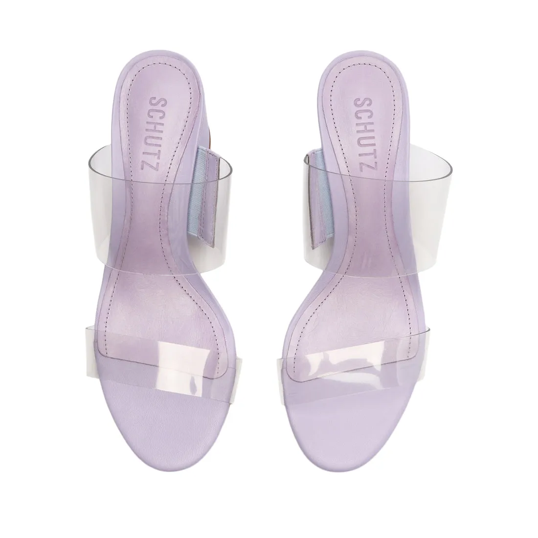 Unbeatable price Strap On Clear Open Schutz Block Victorie Mid Toe Smoky Grape Sandals Slip Versatile Heel