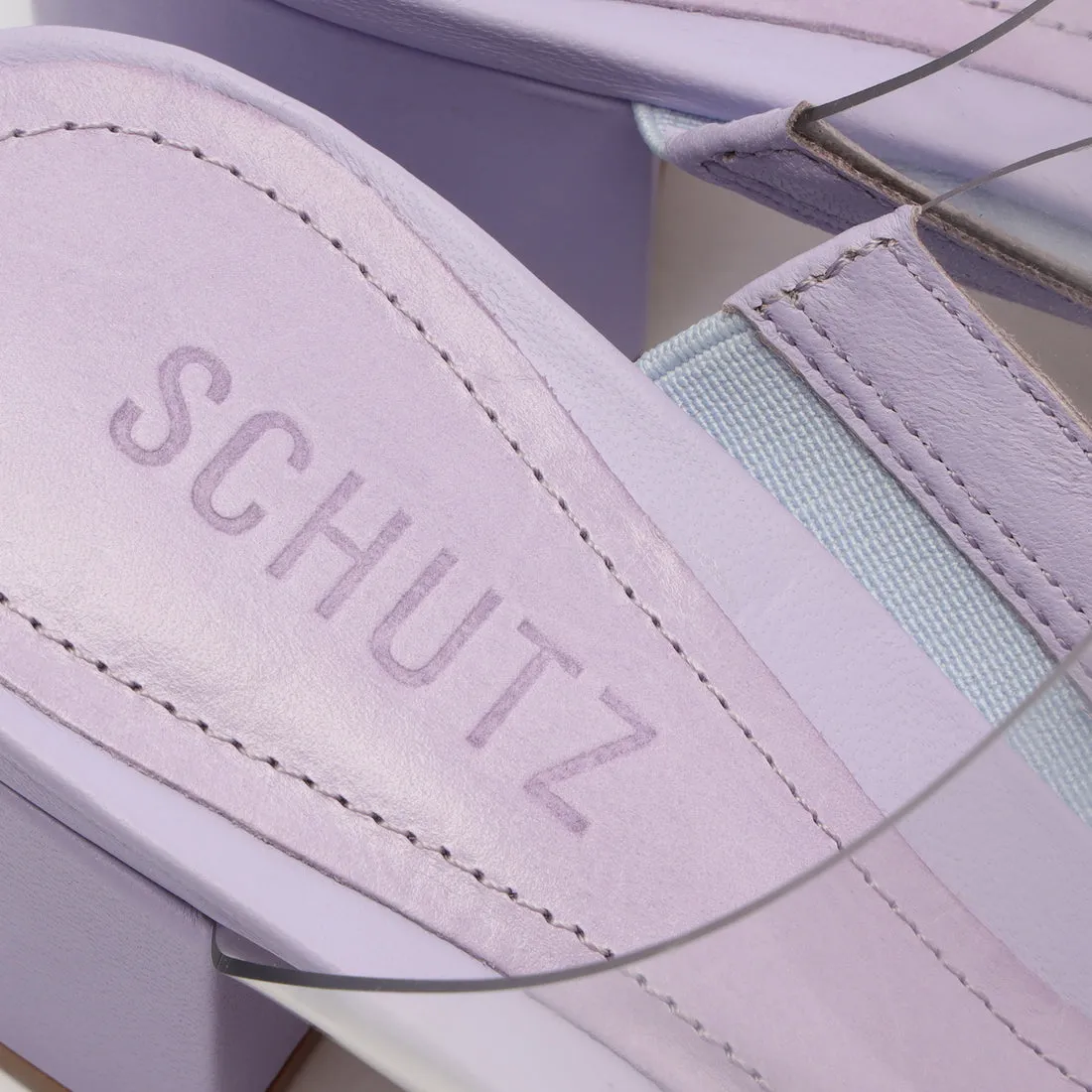 Unbeatable price Strap On Clear Open Schutz Block Victorie Mid Toe Smoky Grape Sandals Slip Versatile Heel