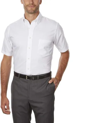 Van Heusen Men's Dress Shirts Short Sleeve Oxford Solid