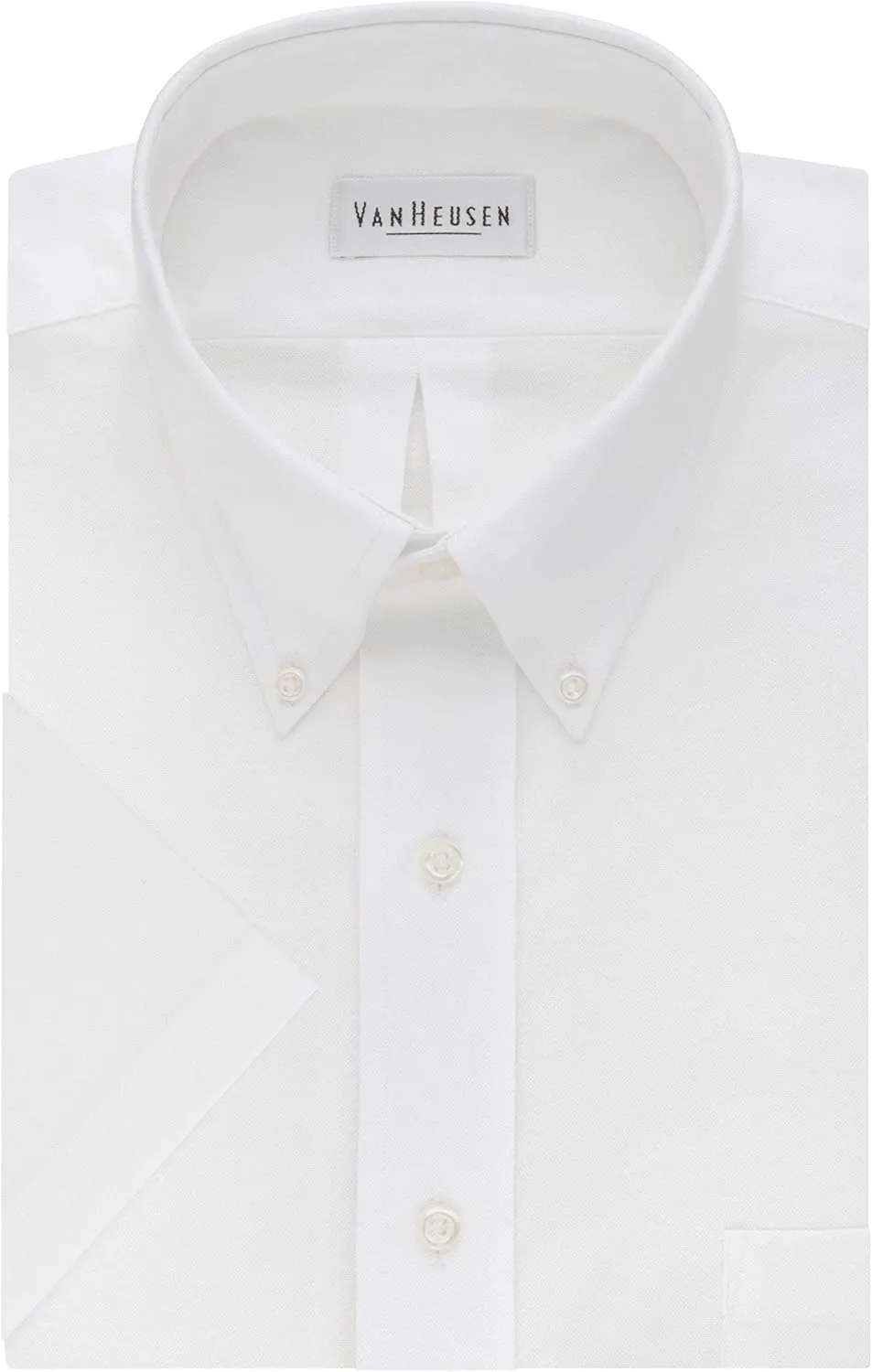 Van Heusen Men's Dress Shirts Short Sleeve Oxford Solid